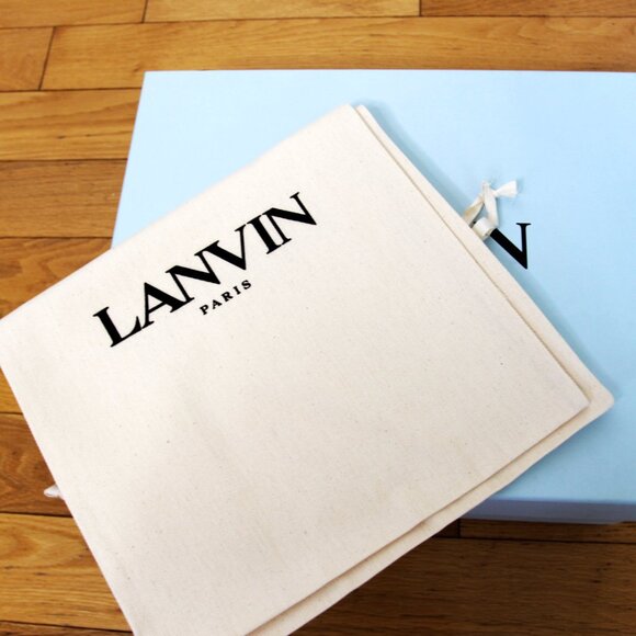 BNWT SS25 LANVIN LEATHER CURB SNEAKERS NAVY BLUE 40 & 41 - Picture 9 of 16